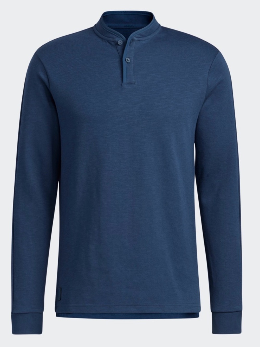 ADIDAS GO-TO Men's Blue Long-Sleeve Henley Polo Size Medium